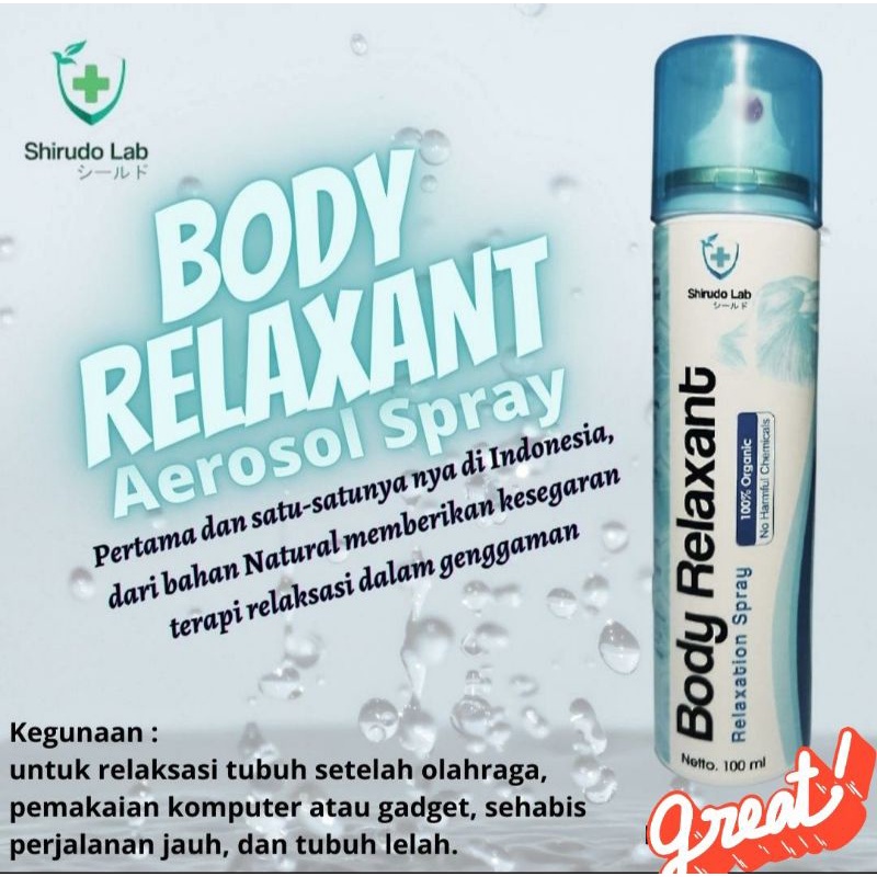 Body Relaxant Shirudo Lab Relaxation Spray Otot Aroma Terapi Relaksasi