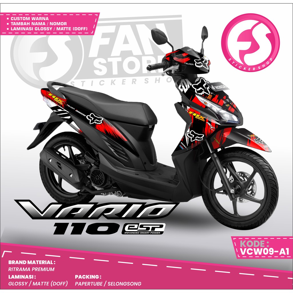 Decal Sticker Motor Vario 110 Fi - Dekal Stiker Motor Vario 110 Fi - KODE : VCW09