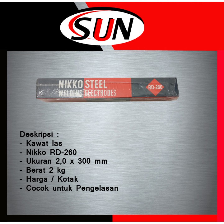 Kawat Las Rd - 260 Nikko Steel Besi Original Asli 2 Kg