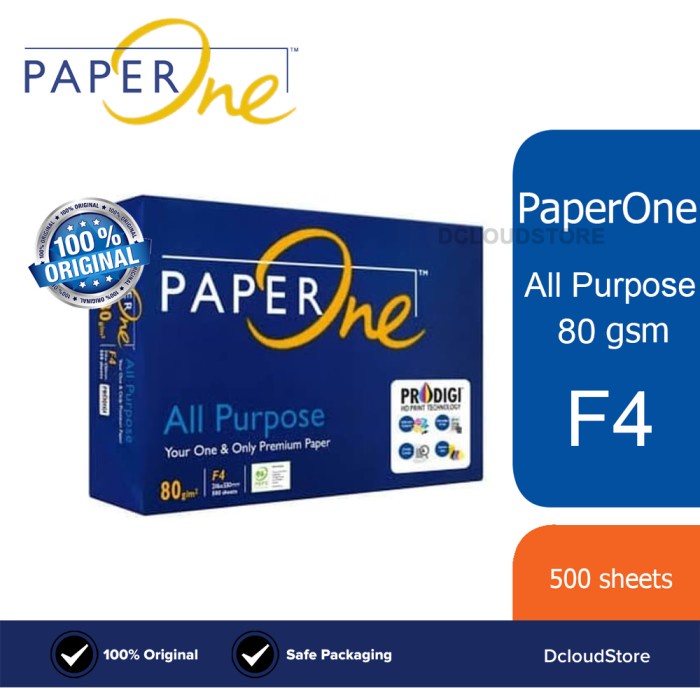 

Kertas HVS F4 Folio 80 Gram PaperOne All Purpose