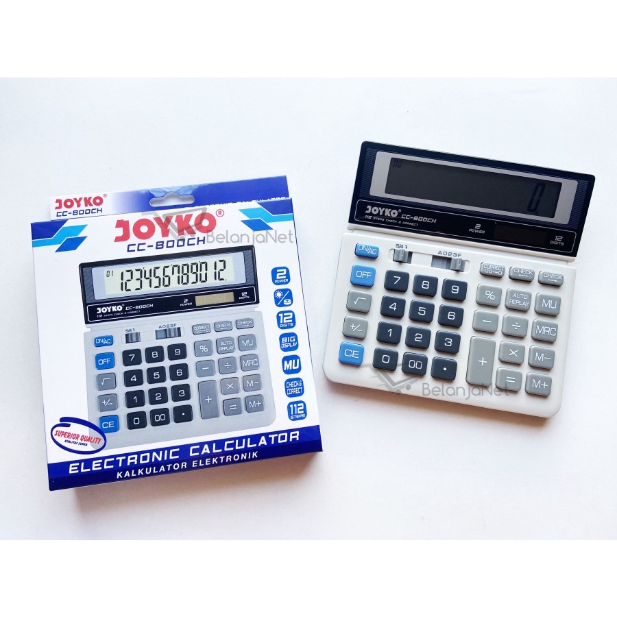 Kalkulator | Calculator Joyko 12 Digit dengan Check Correct CC-800CH