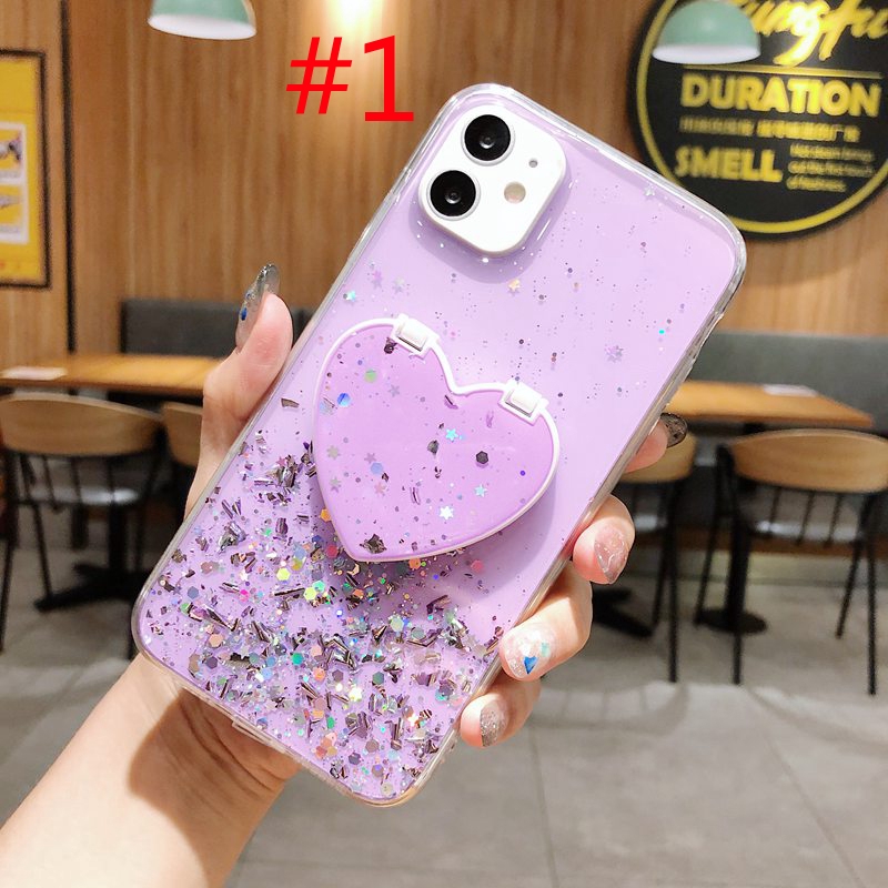 Pretty Purple Love Mirror Soft Case SAMSUNG S8 S9 S10 Plus Note 8 9 10 A50 A50S A30S