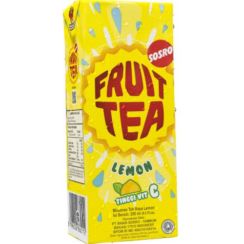 

Sosro Fruit Tea Lemon Vit C Kotak 250ml [1dus isi 24 kotak]