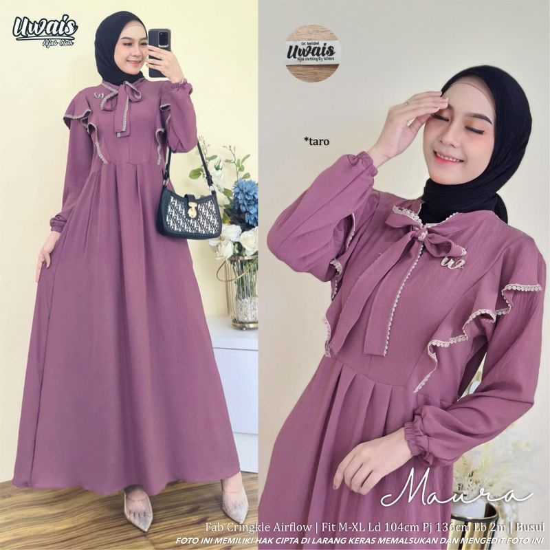(DBY) GAMIS LARASATI RENDA DAILY BUSUI DRESS AIRFLOW CRINCLE