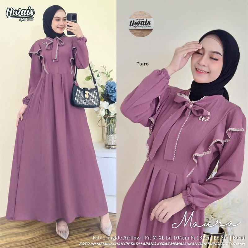 Larasati Gamis Lebaran Terbaru 2024 Model Kekinian Dress Panjang Remaja Korean Style Polos Jumbo Ld 110cm Bahan Airflow Crinkle Premium Kombinasi Rempel Tali Renda Cantik Jubah Wanita Muslimah Murah Busui Friendly Size Xl Gmis Pesta Kondangan Mewah Trendy