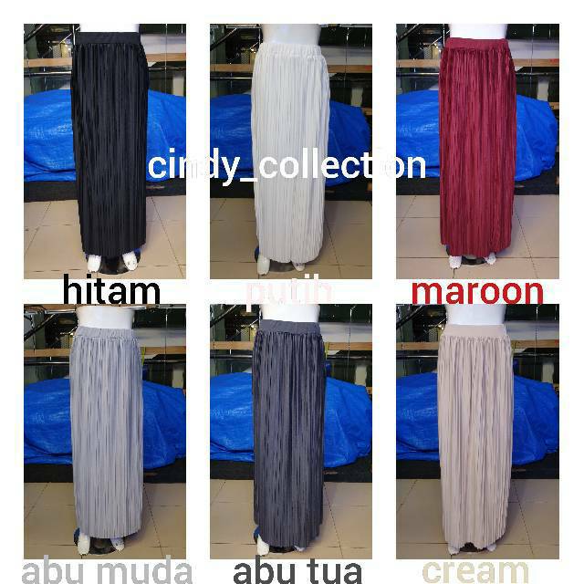 Rok Prisket Korea Rok Panjang Rok Hitam Rok putih Warna Cewek Wanita