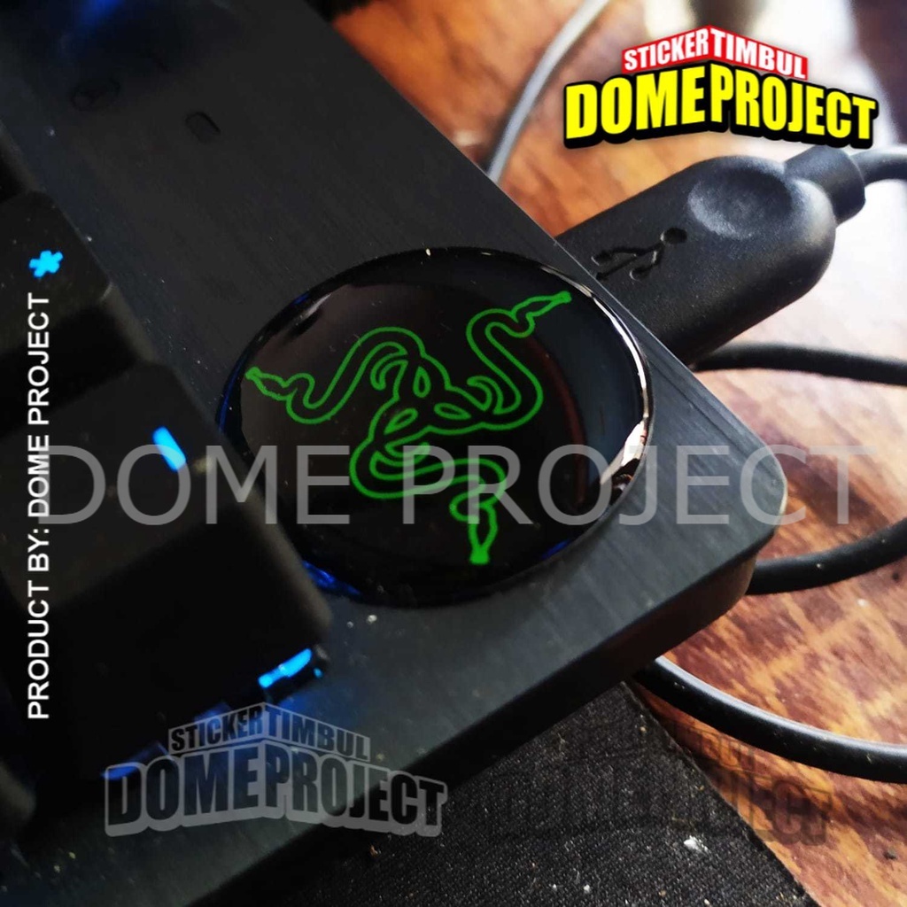 STIKER TIMBUL LOGO RAZER STIKER KOMPUTER STIKER PC GAMING AKSESORIES PC GAMING