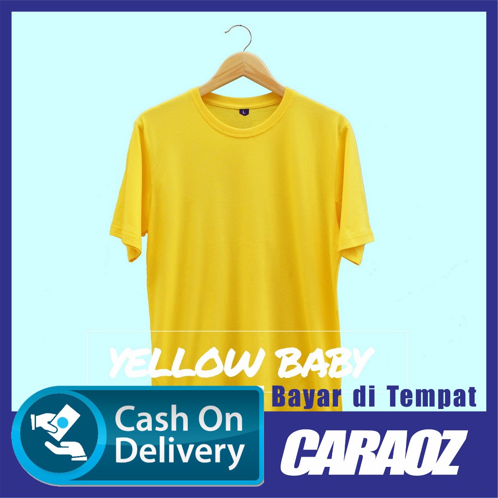 Kaos Polos TS YELLOW BABY / Baju Polos Kuning Lengan Pendek Pria Wanita