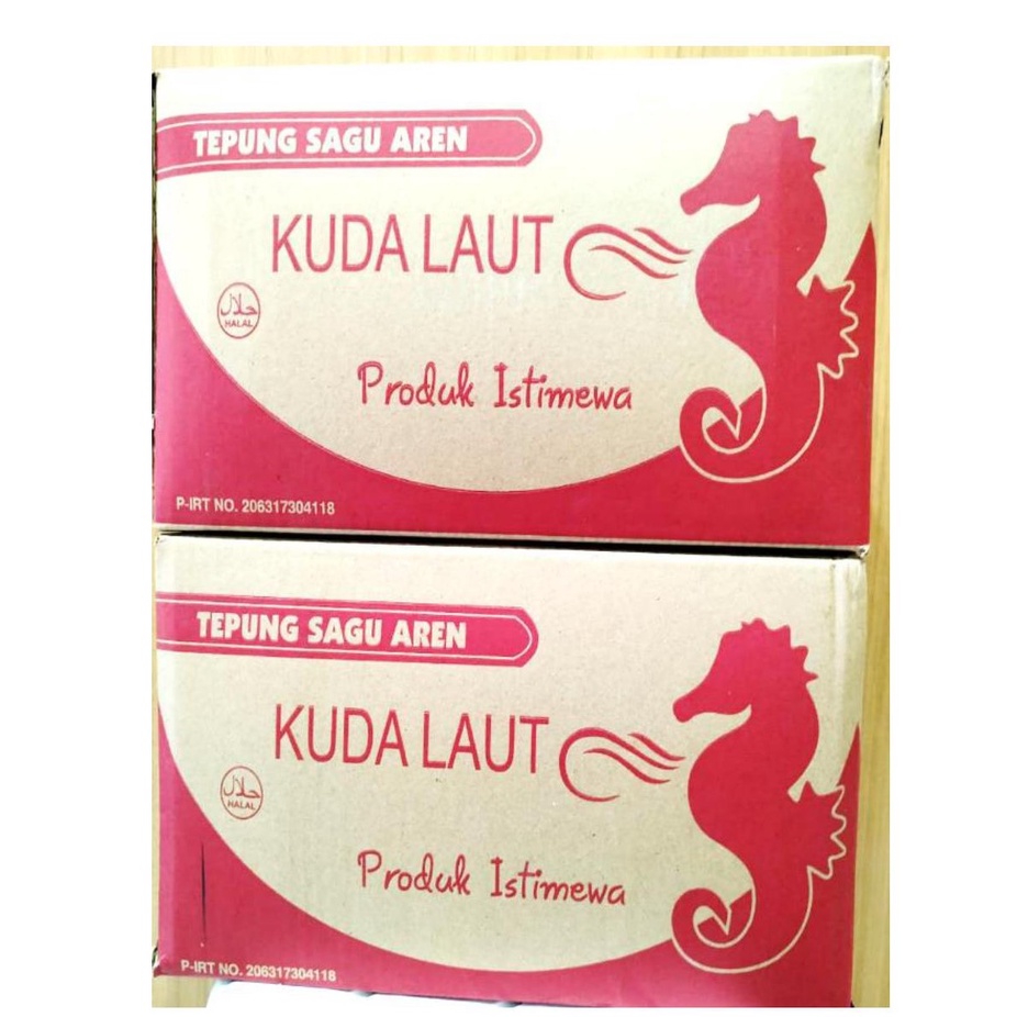 

Tepung Sagu Aren Super Cap Kuda Laut 20 @500g / Dus