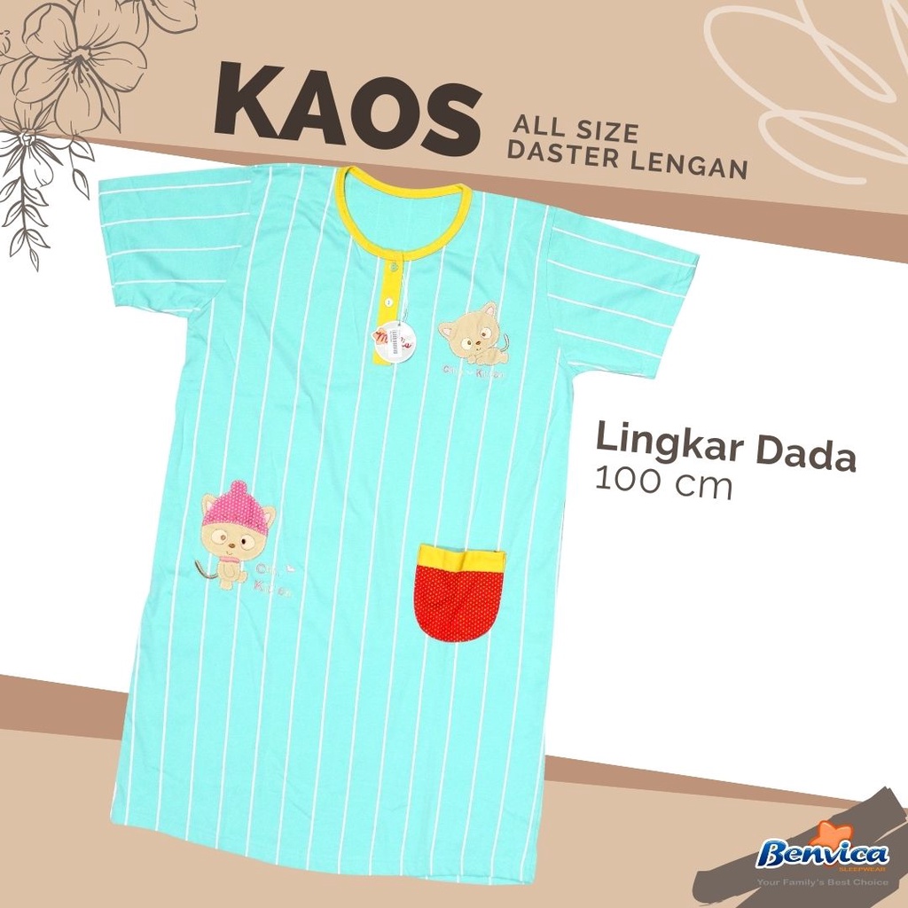 BAJU TIDUR DASTER KAOS MOLLIS AL