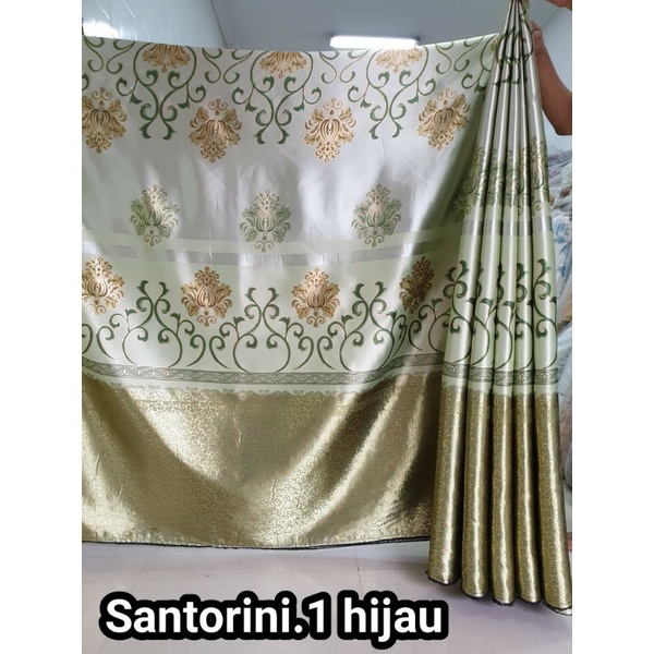 kain gorden meteran import #kainsaja korden gordyn blackout print mas batik santorini.1(bahan tebal)