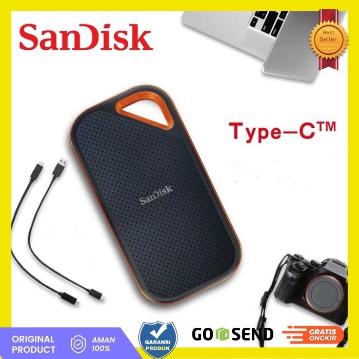 SanDisk Mobile Hard Drive Ekstrim PRO Portable Eksternal SSD USB-C