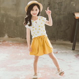 Beautybaby Set 2Pcs Kaos  T Shirt Casual Tanpa  Lengan  