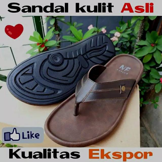 Sandal jepit pria kulit sapi asli garut grosir sendal kulit murah cibaduyut jogja tangerang magetan