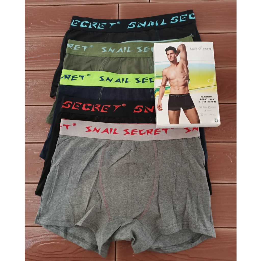 3 PCS CELANA DALAM BOXER PRIA / BOXER SNAIL SECRET PREMIUM