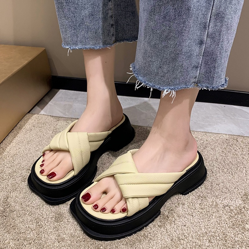 Sandal wedges wanita Dbltop 6018