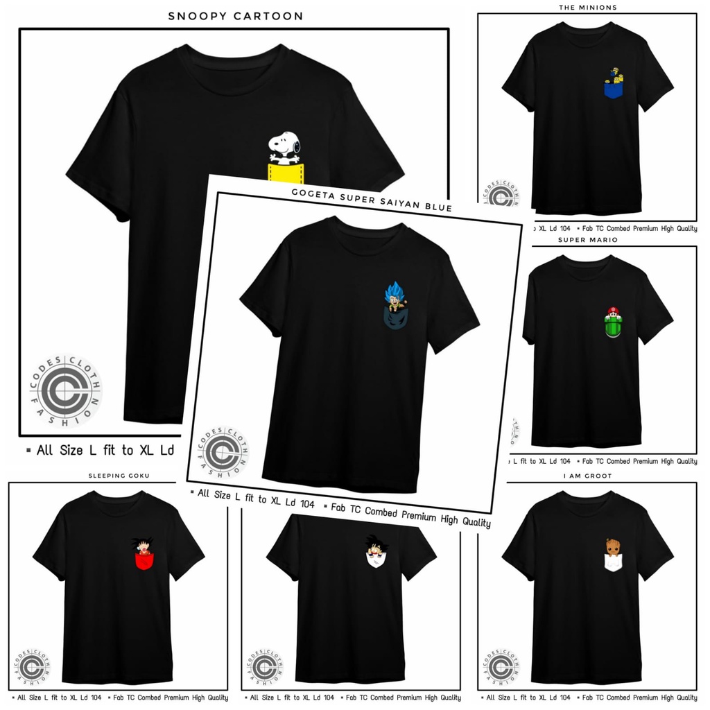 Black Tshirt Kaos Casual Simple True Project