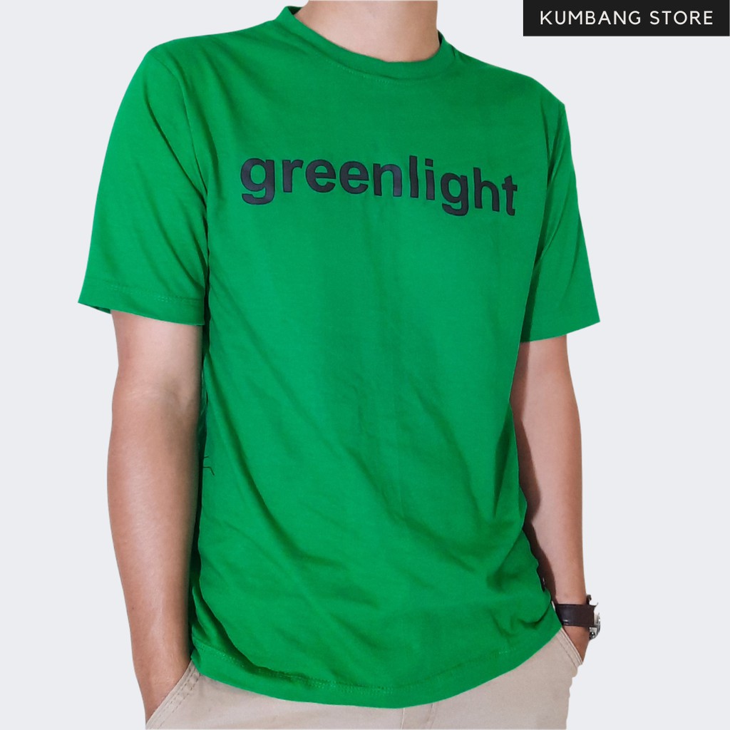 PAKAIAN ATASAN BAJU KAOS PRIA DISTRO GREENLIGHT HIJAU KEREN MURAH