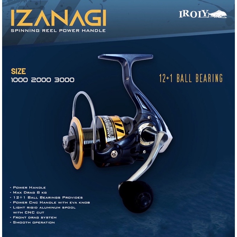 Reel | Spinning IROLY IZANAGI 1000 | Power Handle | 12+1BB