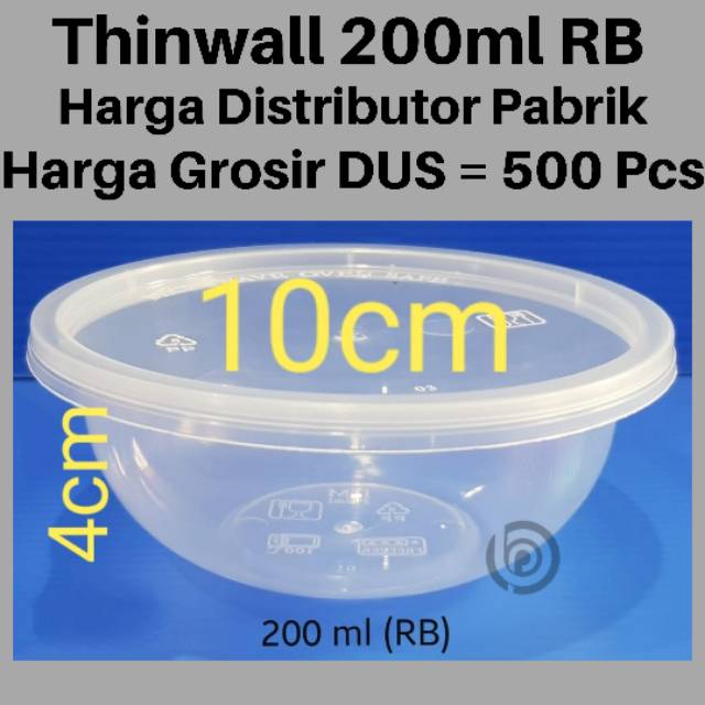 Thinwall 200ml RB cup salad mangkok salad thinwall mangkok 200ml