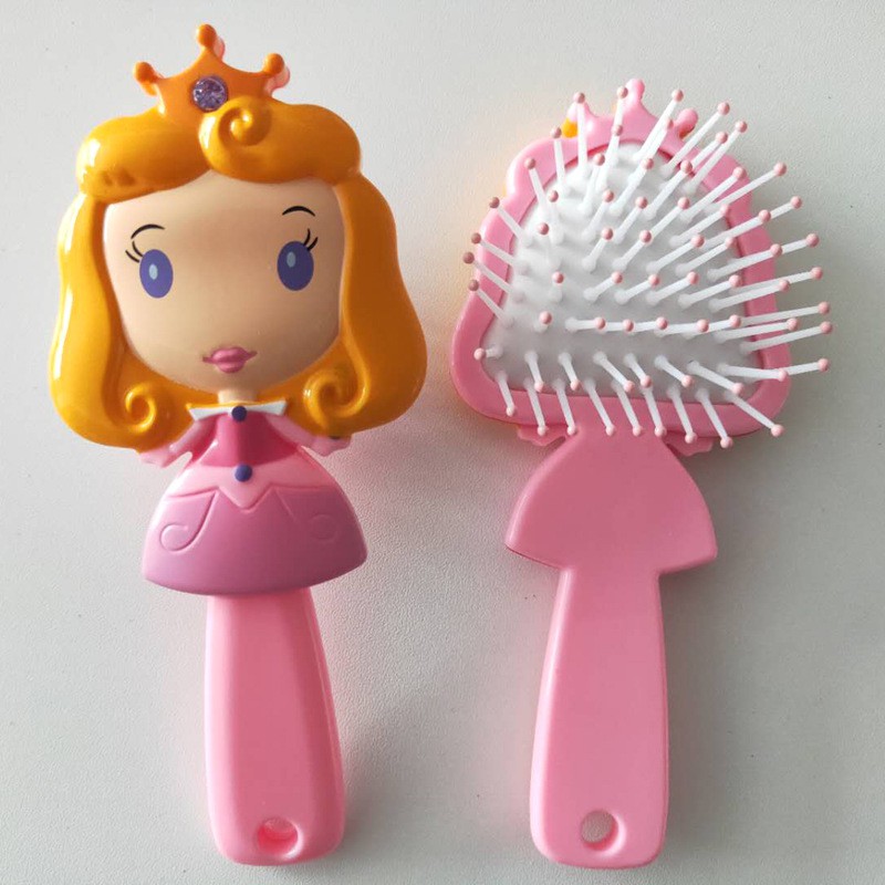 Sisir Lucu 3D Pijat Ion Negatif Anti Statis Frozen Princess Disney Kartun Bahan Plastik