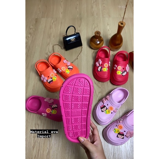 GJAZ SANDAL CLOG ANAK IMPORT JIBBITZ