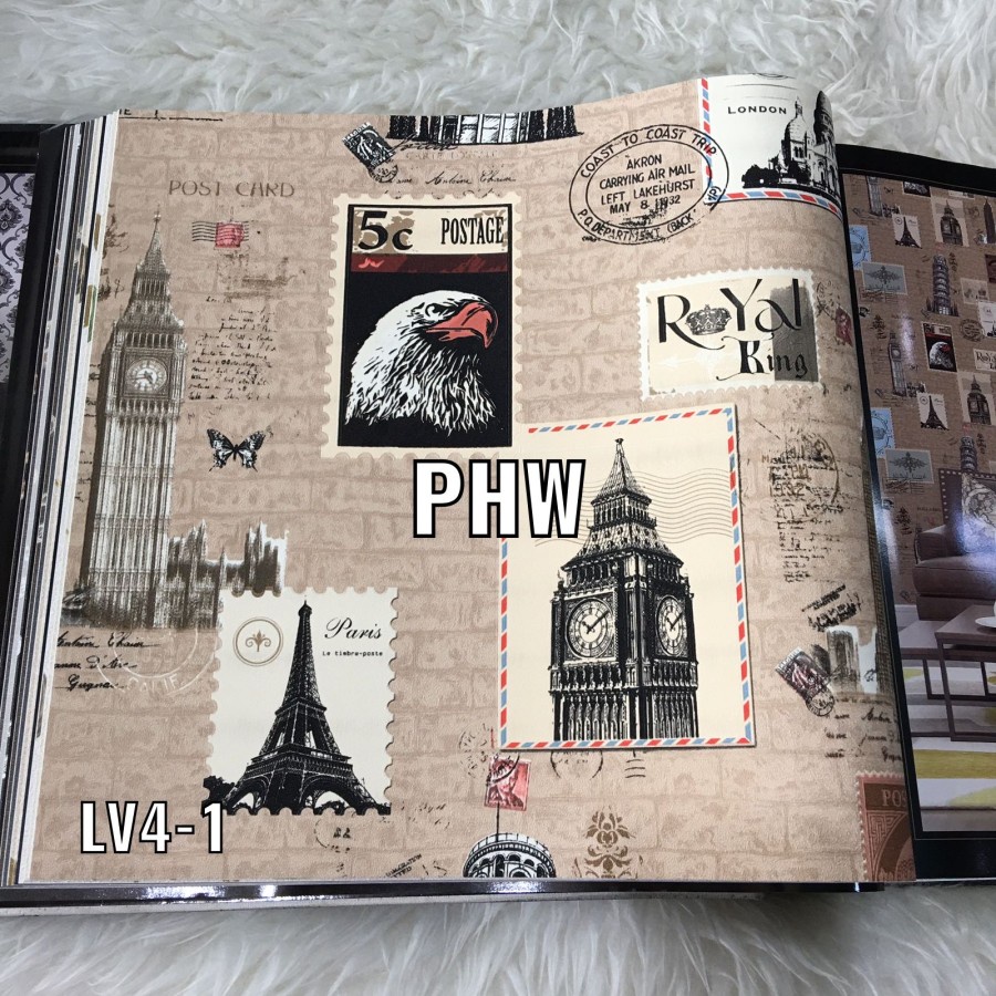 WALLPAPER DINDING 3D MOTIF GEDUNG VINTAGE ROYAL KING LA VIDA