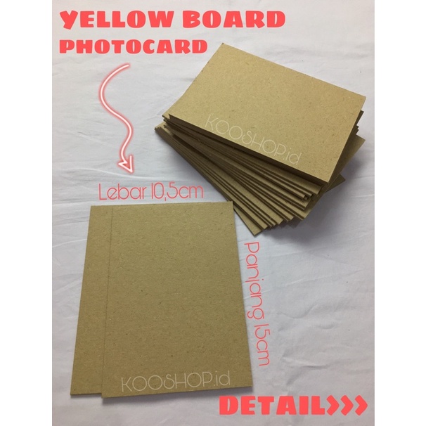 [ READY / BACA DESKRIPSI ] YELLOW BOARD PHOTOCARD / KARTON BOARD PACKING PHOTOCARD KPOP