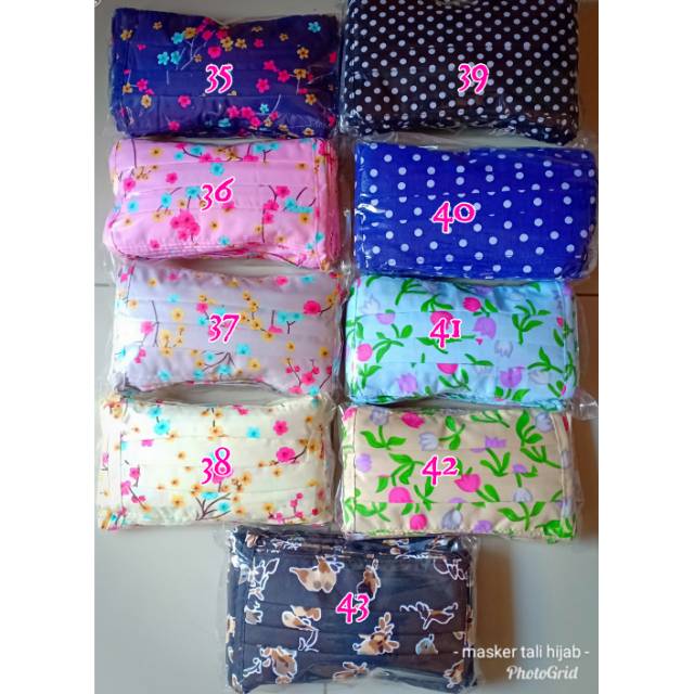 masker kain motif mix 2macem