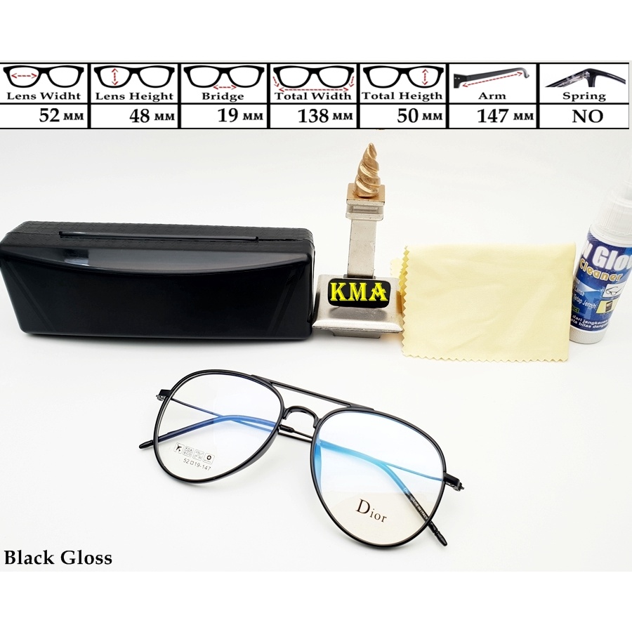 2191. Kacamata minus unisex frame kacamata minus AVIATOR lentur elastis