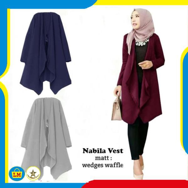 LM 51476 NABILA VEST Baju Fashion Busana Wanita Model