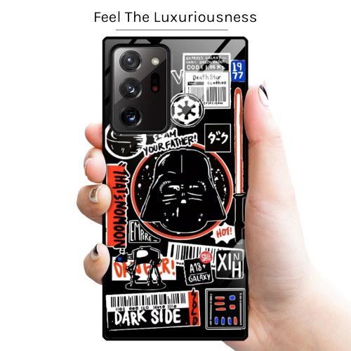 premium case fuze glass darth vader star wars for samsung note 20 ultra/note 20/note 10+/note 9