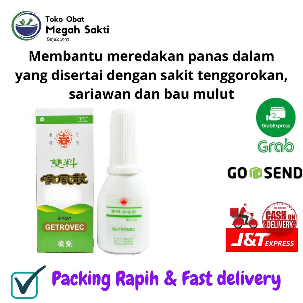 Jual Getrovec Spray Obat Panas Dalam Sakit Tenggorokan Dan Sariawan Shopee Indonesia