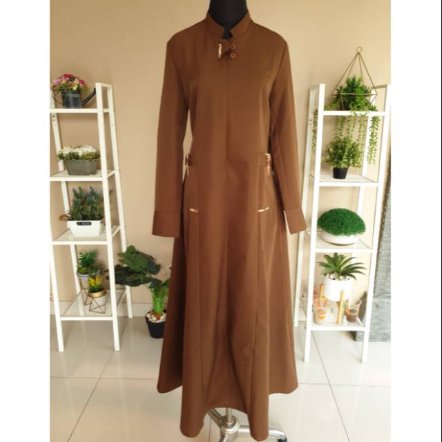 GAMIS SERAGAM PNS PEMDA ACEH GELAP SHANGHAI WANITA BAHAN LOKAL MUSLIMAH AZKIA MURAH