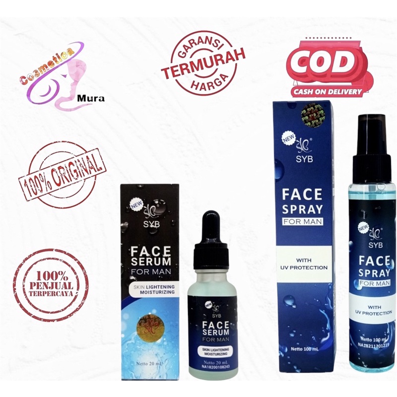 syb man face serum 20 ml ( serum wajah pria ) || syb face spray man || face mist khusus pria