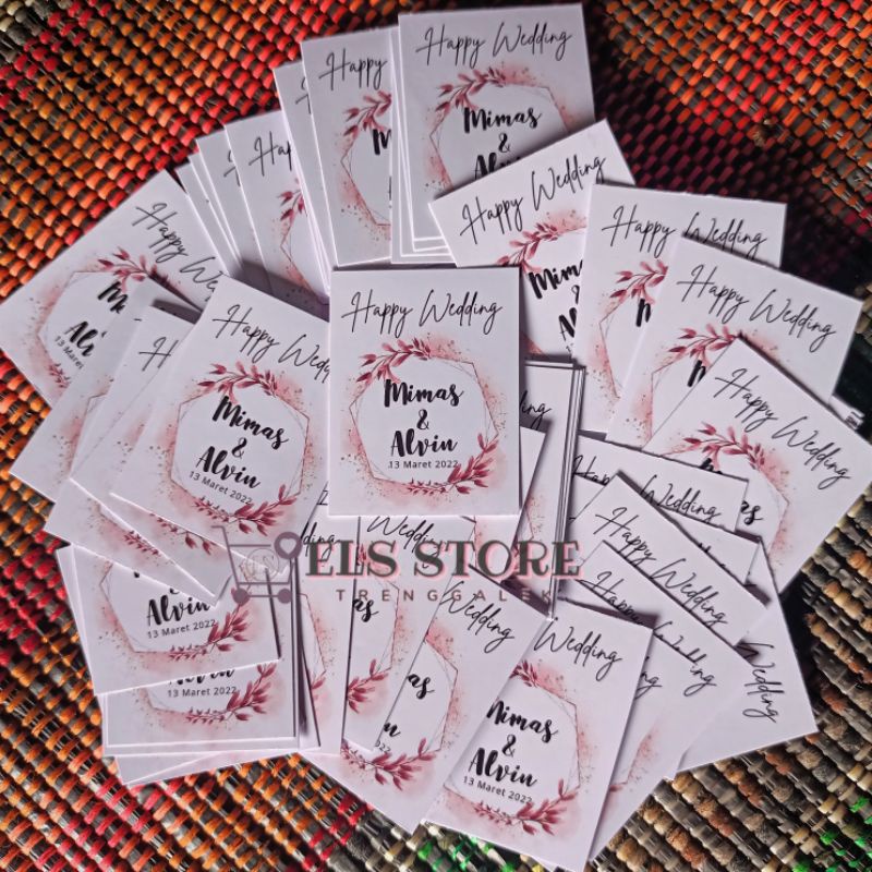 Hang Tag Souvenir Pernikahan Custom