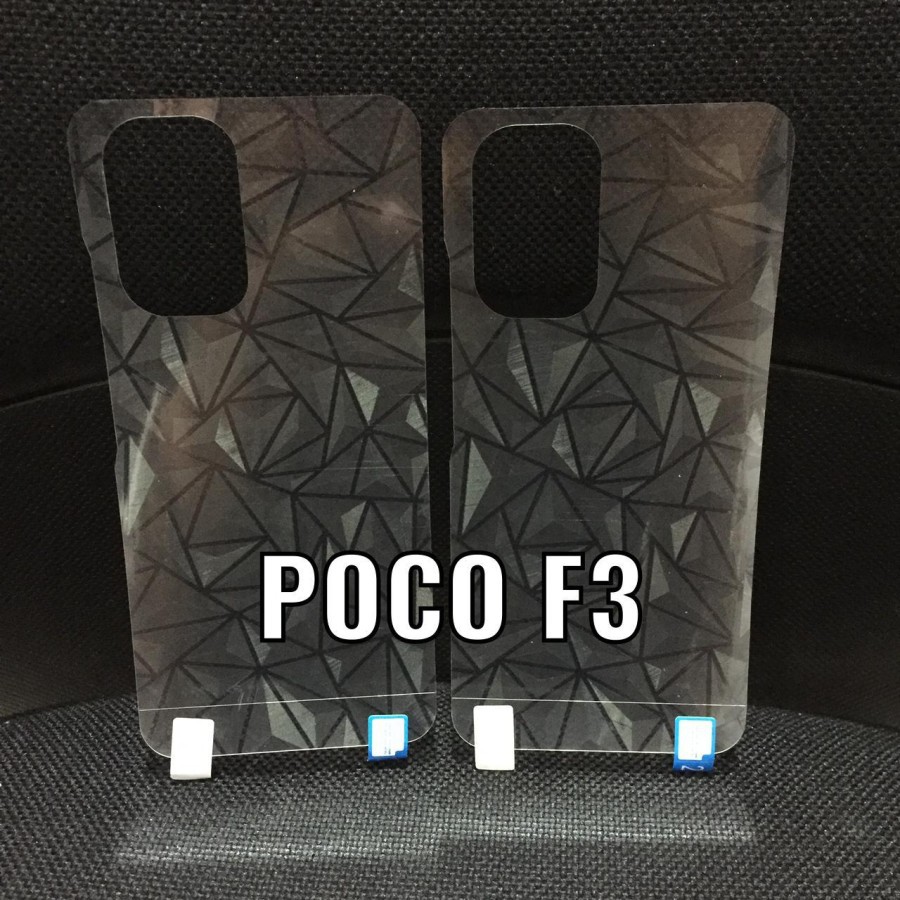 POCO F4 5G / F3 BACK SKIN DIAMOND 3D GARSKIN PRISMA ANTI GORES BELAKANG