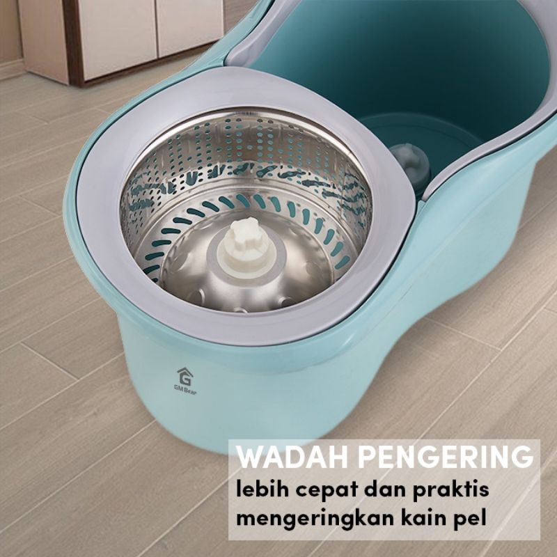 Alat Pembersih Pel Lantai Praktis Spin Mop