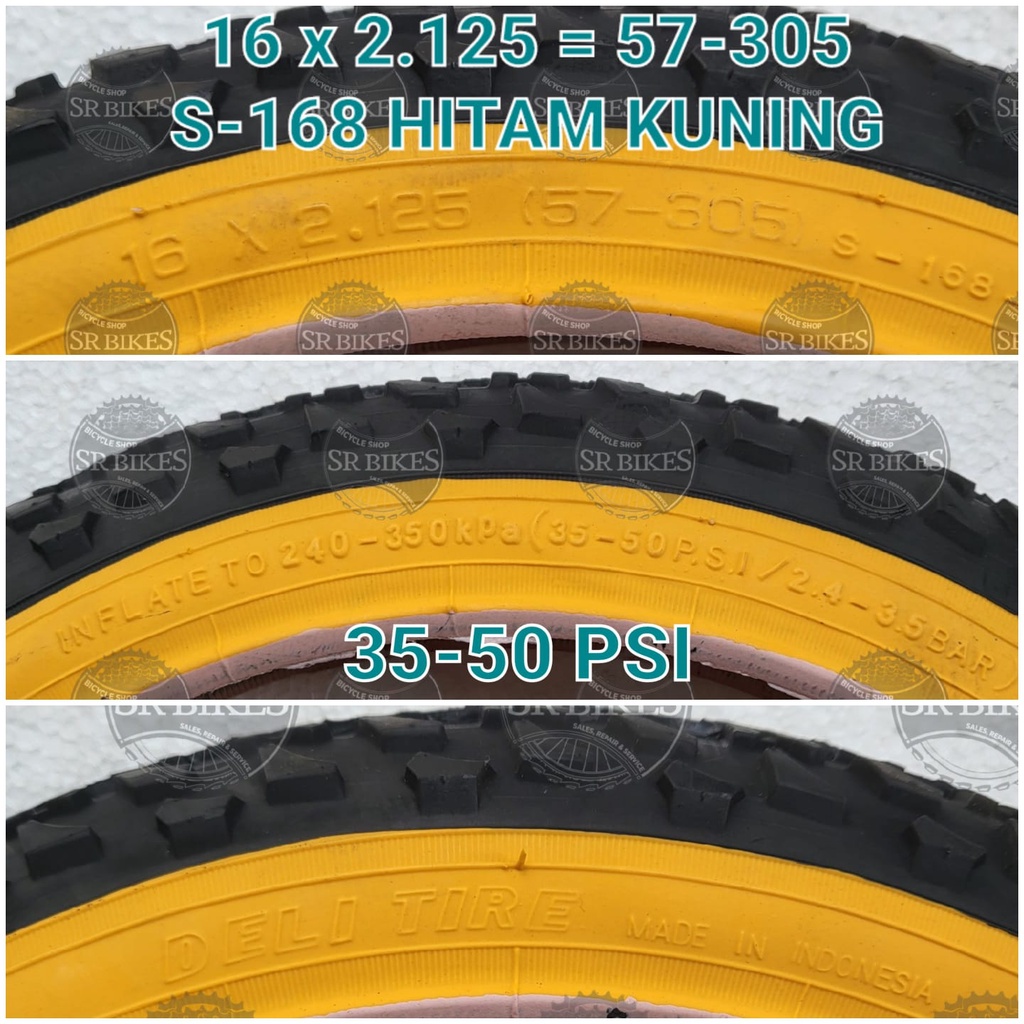 Ban Luar 16 x 2.125 = 57-305 Sepeda Lipat BMX. SWALLOW DELI TIRE