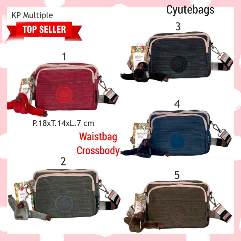 TAS PINGGANG WANITA BISA SELEMPANG KIPLING MULTIPLE DAZZ