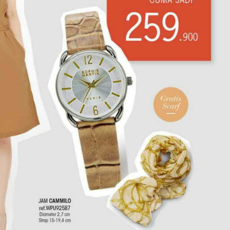 JAM TANGAN WANITA SOPHIE MARTIN cammilo WPU92587 IMPORT JAM SOPHIE PARIS jam Sophie Martin jam promo
