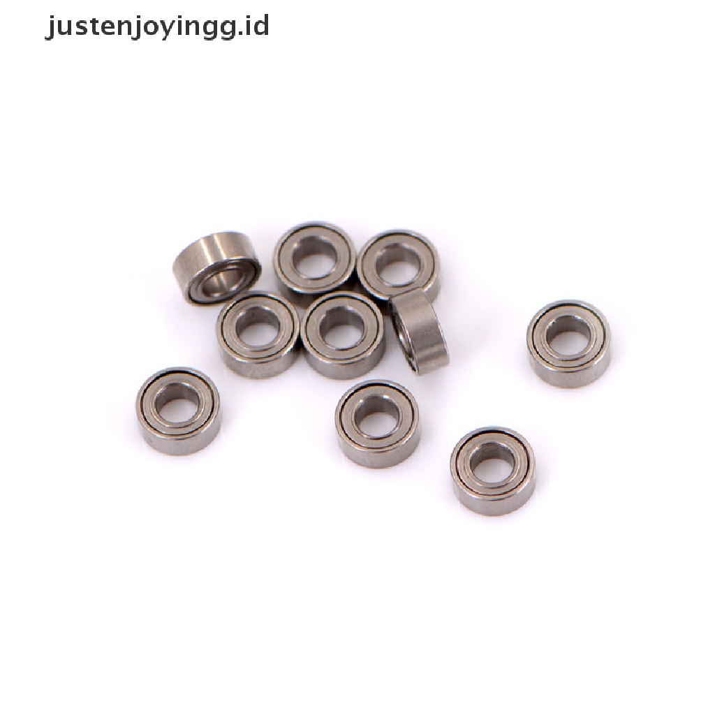 10pcs Mr63zz Bola Bearings Mini Bahan Baja Ukuran 3x6 X 2.5mm