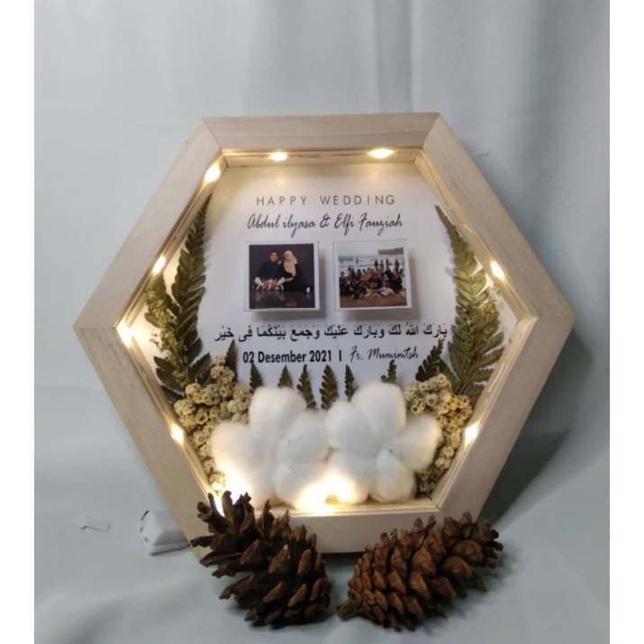 Kado/mahar frame hexagonal