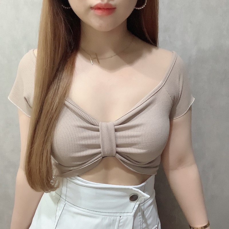 Bowie Summer Crop Top | Atasan Wanita Korean Fashion | Maimon Grosir