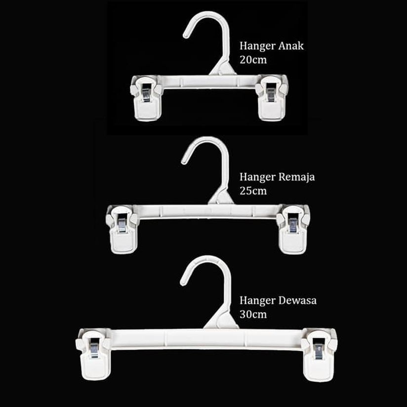 Hanger Jepit Gantungan Celana Hanger Plastik Celana Rok Hanger Jepitan-BH