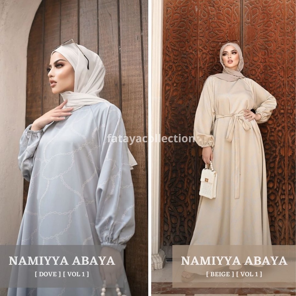 Fataya Collection NAMIYYA Abaya Jumbo Wanita - Bahan Maxmara Lingkar Dada 120cm