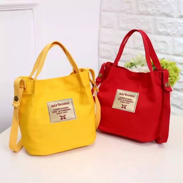 Shoulder bag - 10 colors Tas / Bahu / Selempang Bahan Kanvas Korean