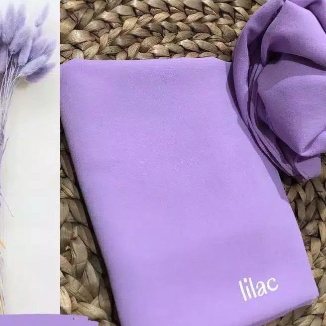 Pashmina Lilac Sabyan Polos Diamondcrepe