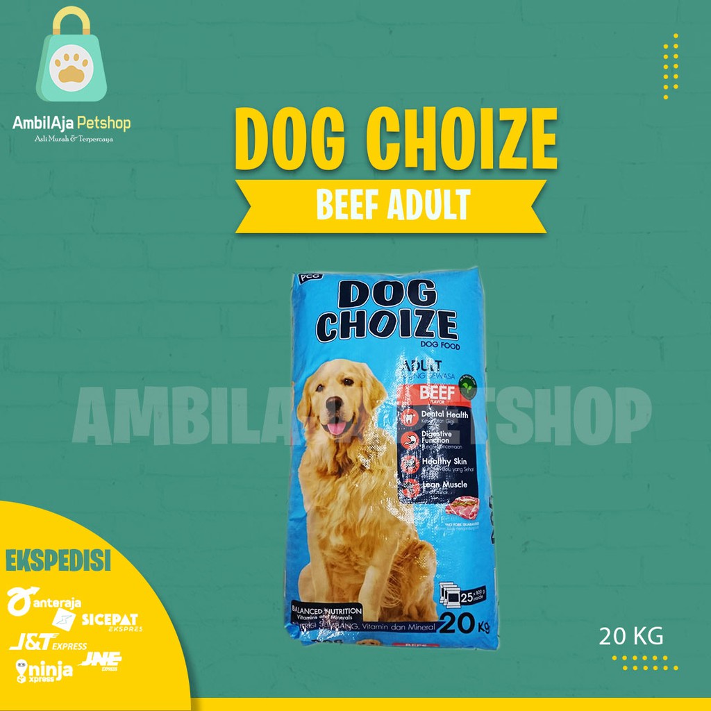 Makanan Anjing kering murah Dog Choize 20kg - All Varian ( EKSPEDISI )