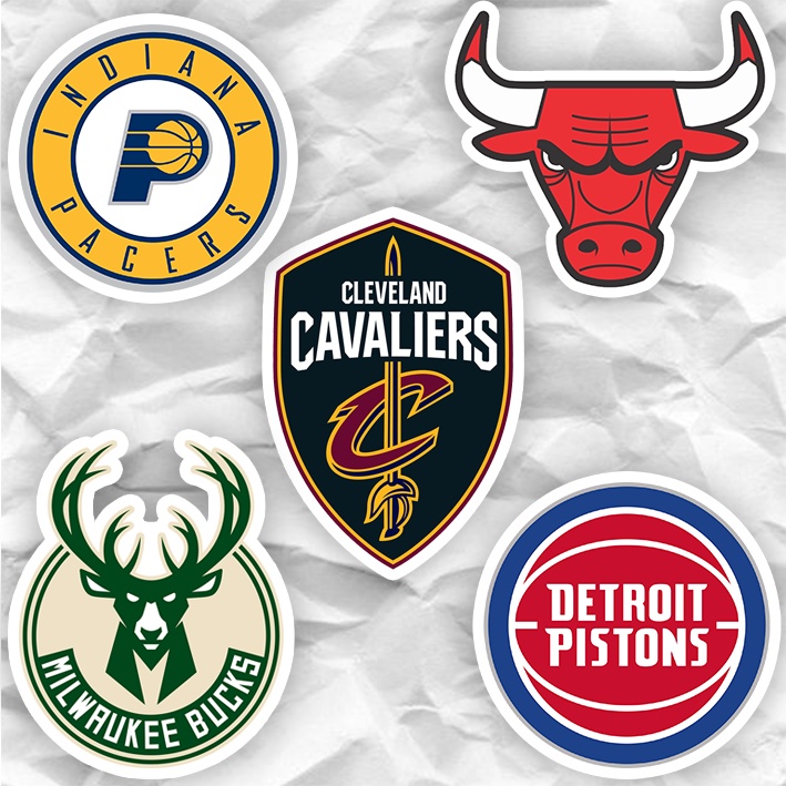 

Sticker NBA Central Division | Stiker team NBA Pacers Bulls Cavaliers Bucks Detroit Pistons